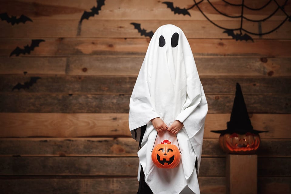 ghost, pumpkin, trick or treating, holiday