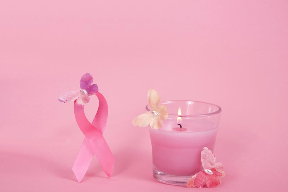 pink ribbon, candles, crafts, awareness