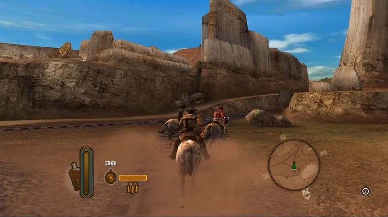 carrera, misión, juegos, vaquero, lejano