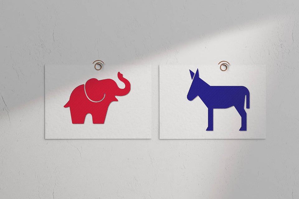 Demócrata, Burro Azul, Republicano, Elefante Rojo, MundoNOW
