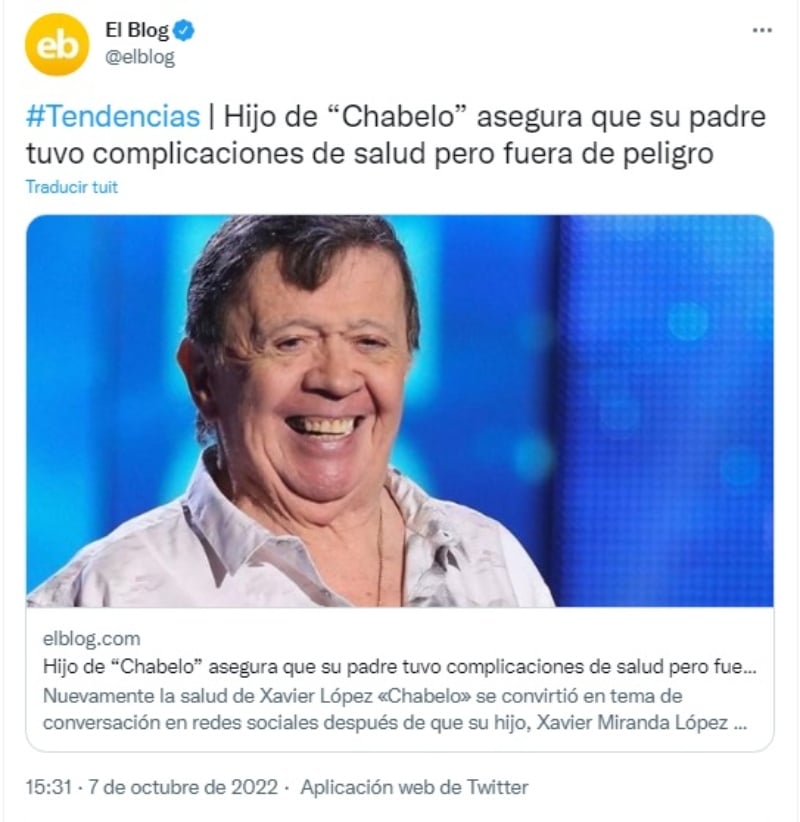 "Tuvo serios problemas de salud"