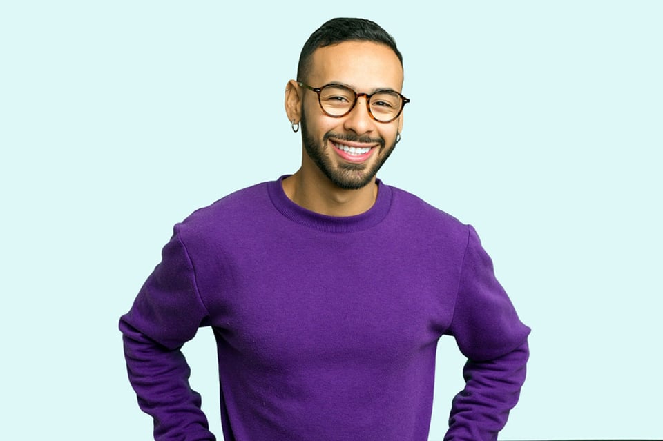 Smiling hispanic man, How to be happy