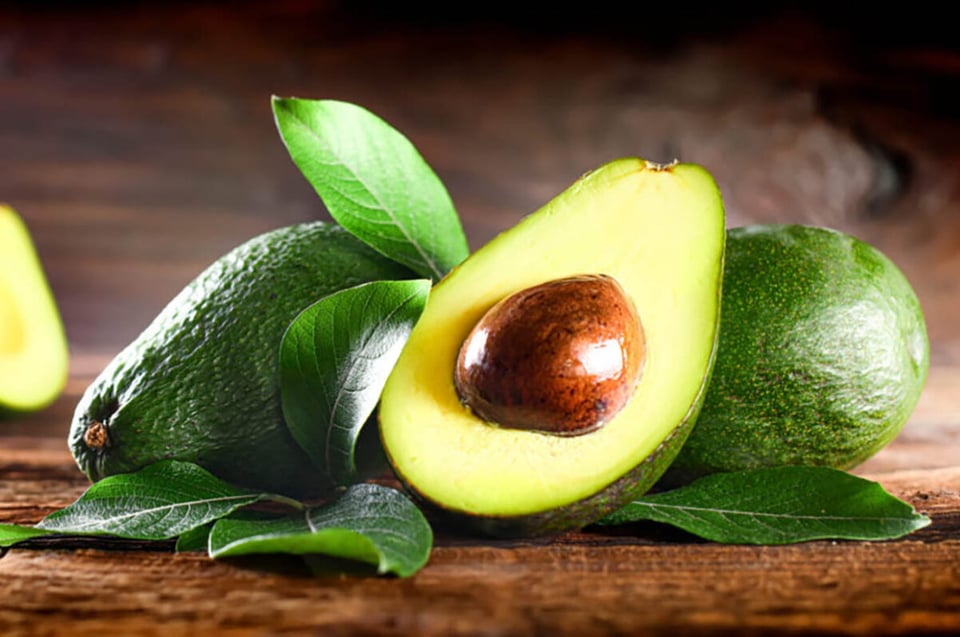 Avocado, wooden table, Raw Fruits, healthy, green food