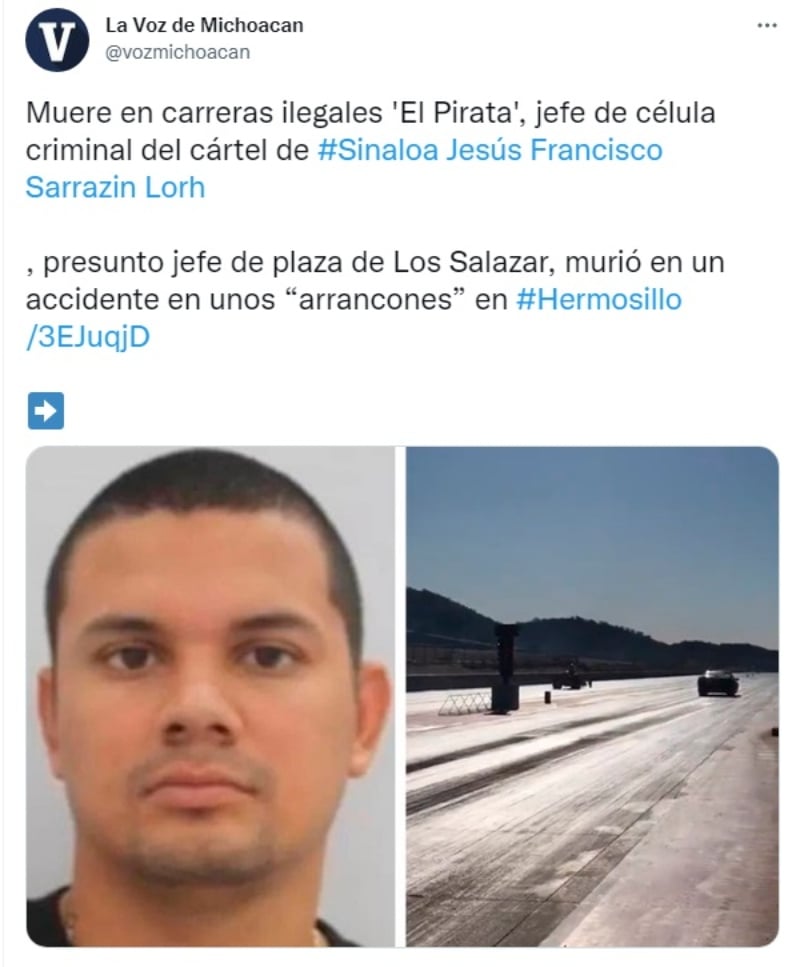 El Pirata dies in an accident: