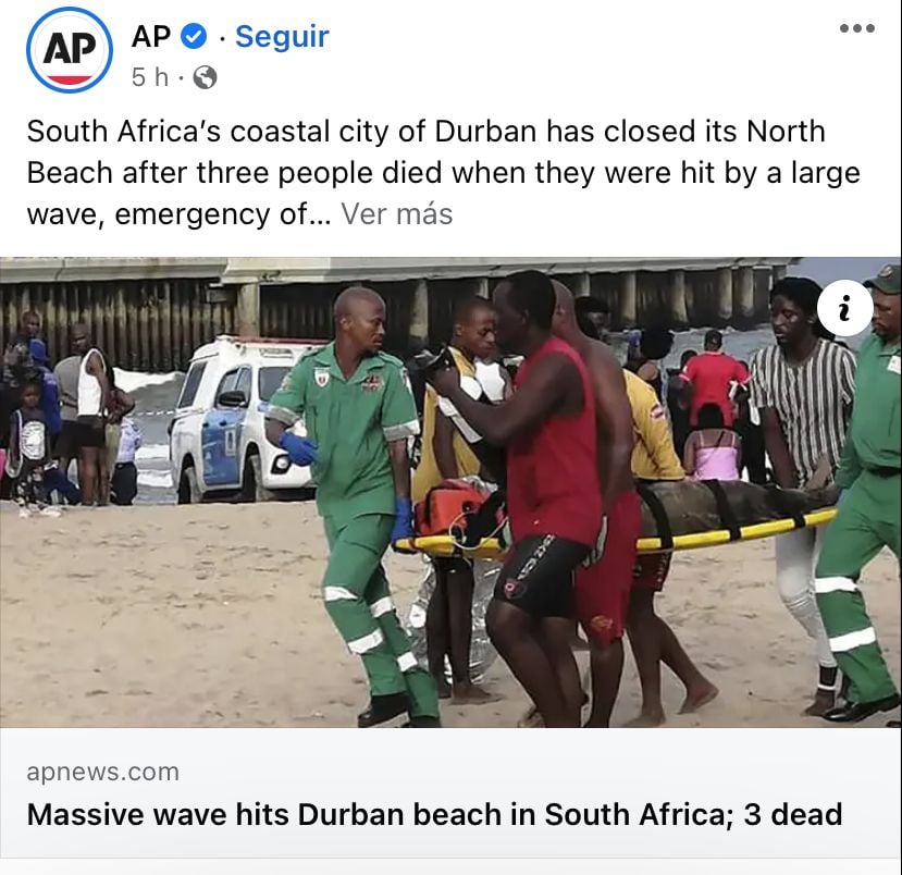 Deaths confirmed after mass wave in South Africa