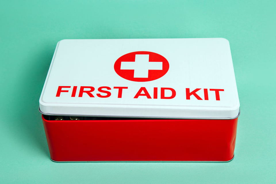 First aid kit, emergency, home, winter, weather