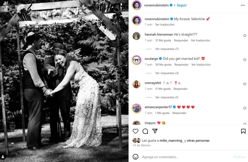 Ronen Rubinstein bisexual, wedding, secret, marriage, MundoNOW