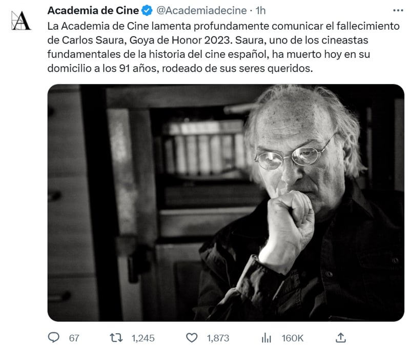 Carlos Saura dies