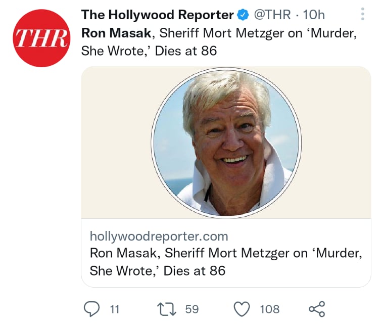 Muere Ron Masak actor