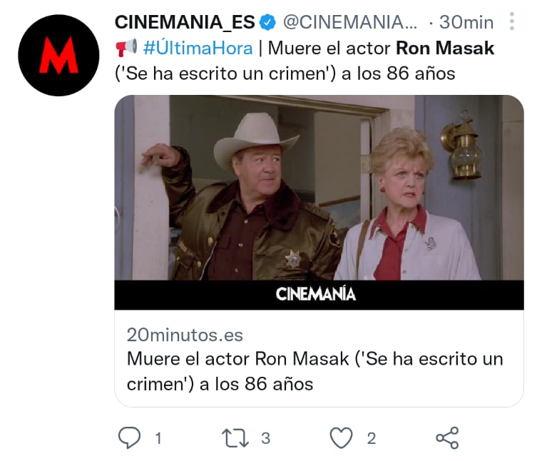 Muere Ron Masak actor