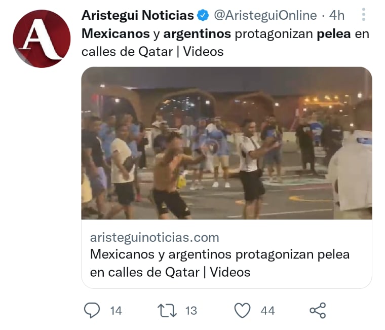 Mexicanos protagonizan pelea Qatar