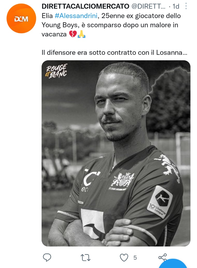 Muere futbolista Elia Alessandrini