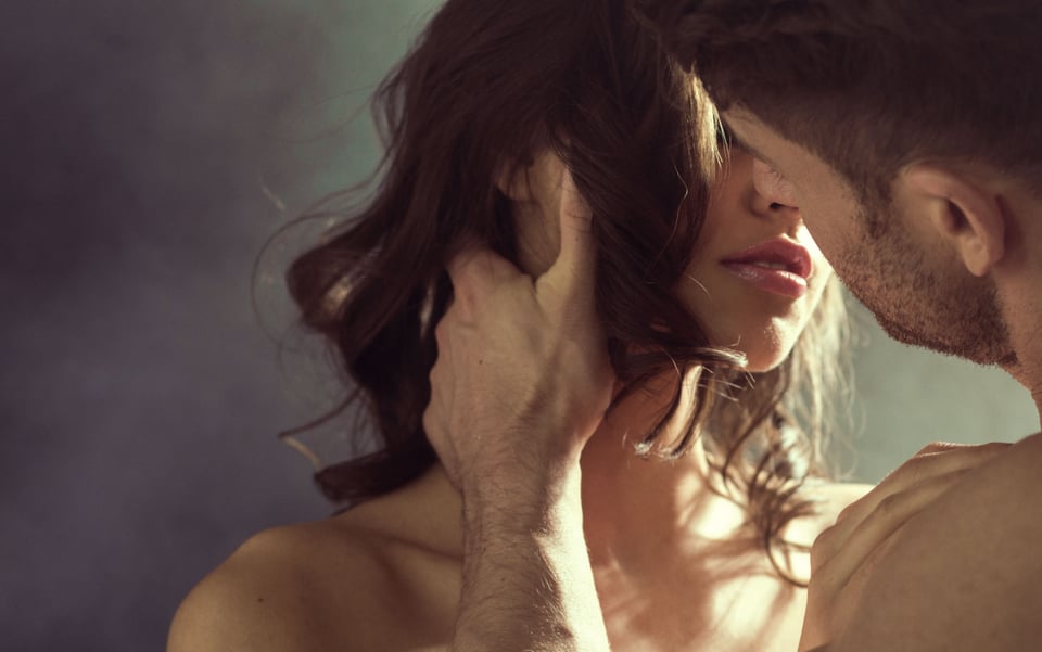 Couple having romance trying to get to female ejaculation