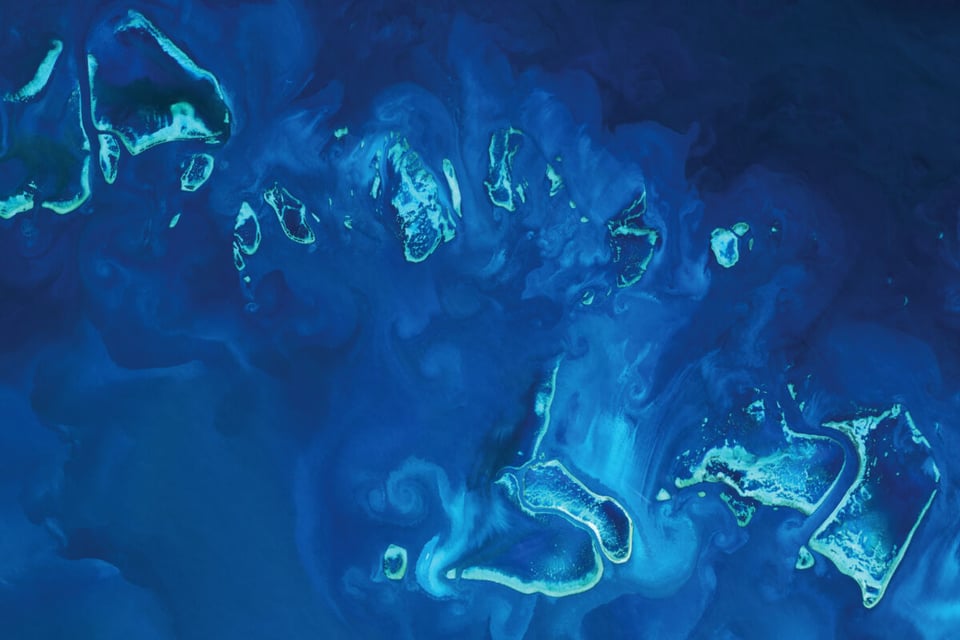 La Gran Barrera de Coral de Australia vista desde arriba