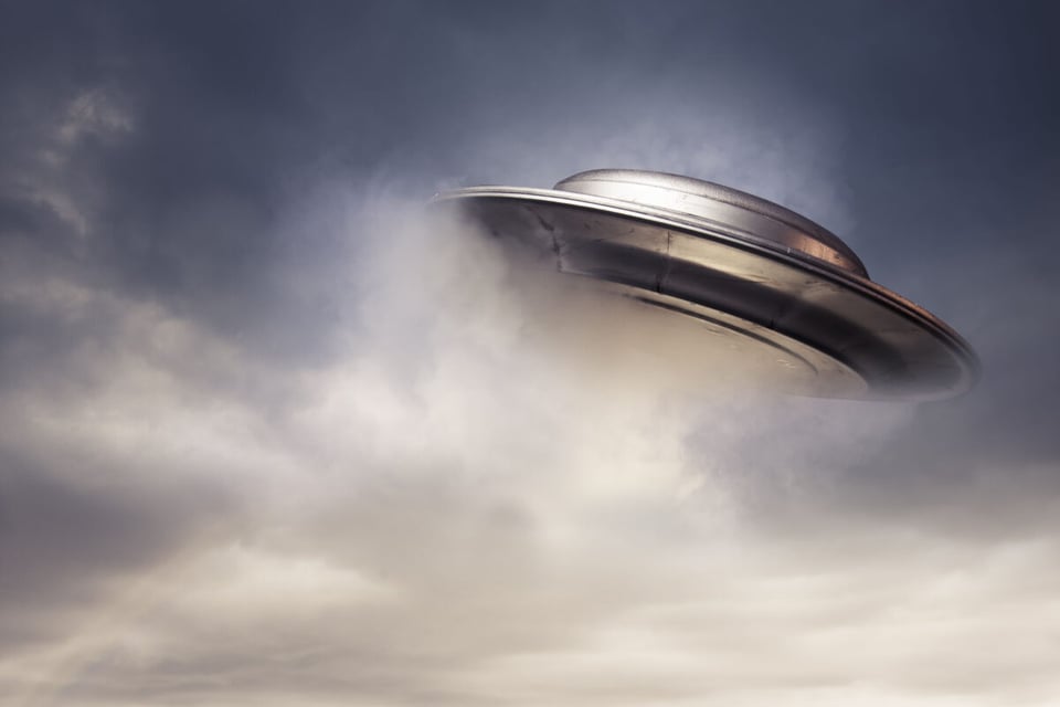 UFO flying in the sky