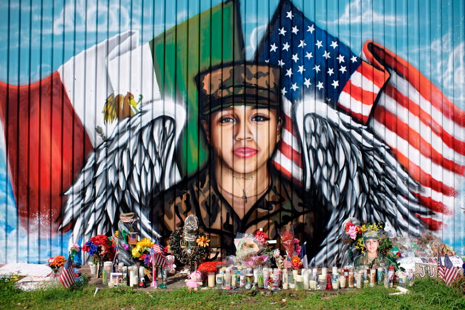 She was murdered at the military base.