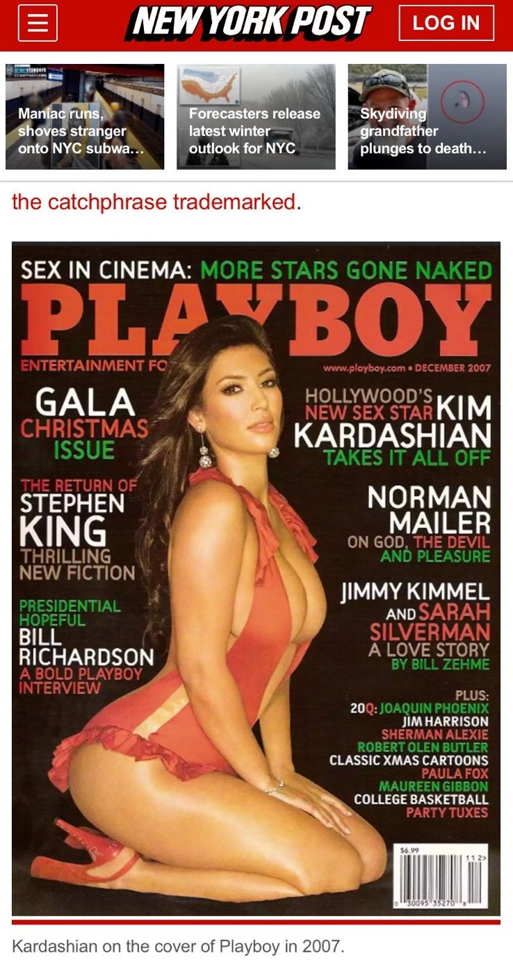 kim kardashian playboy