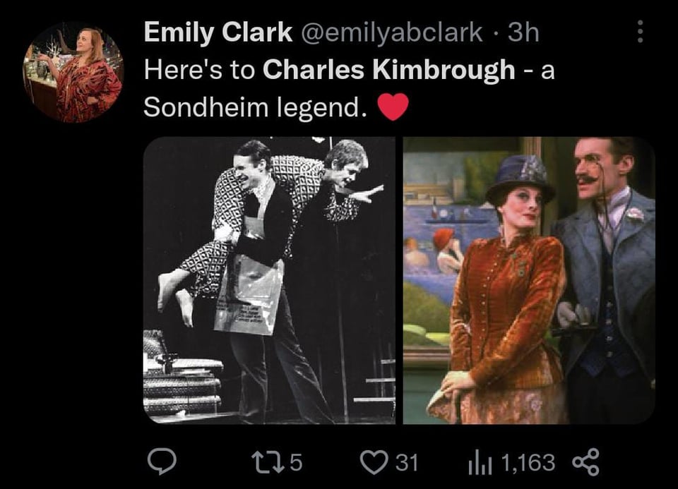 He was part of the original cast of 'Company' and was nominated for a Tony for his work