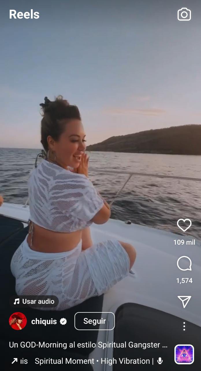 He has fun on the shore of a boat in the sea