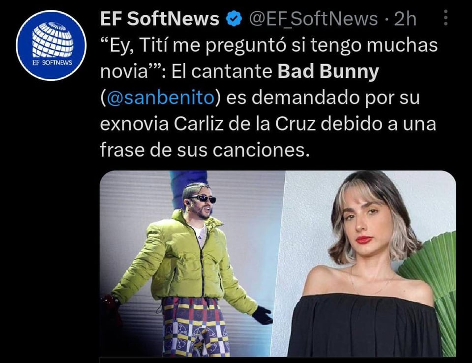 Bad Bunny faces a million-dollar lawsuit at the hands of his ex-girlfriend after using his voice without consent in various projects