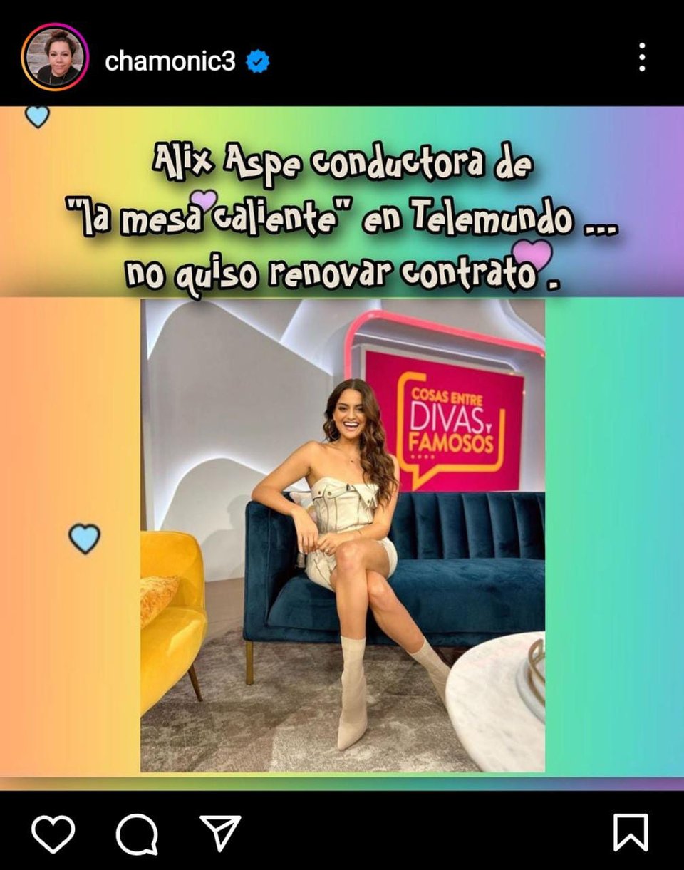Alix Aspe leaves the program 'La Mesa Caliente'