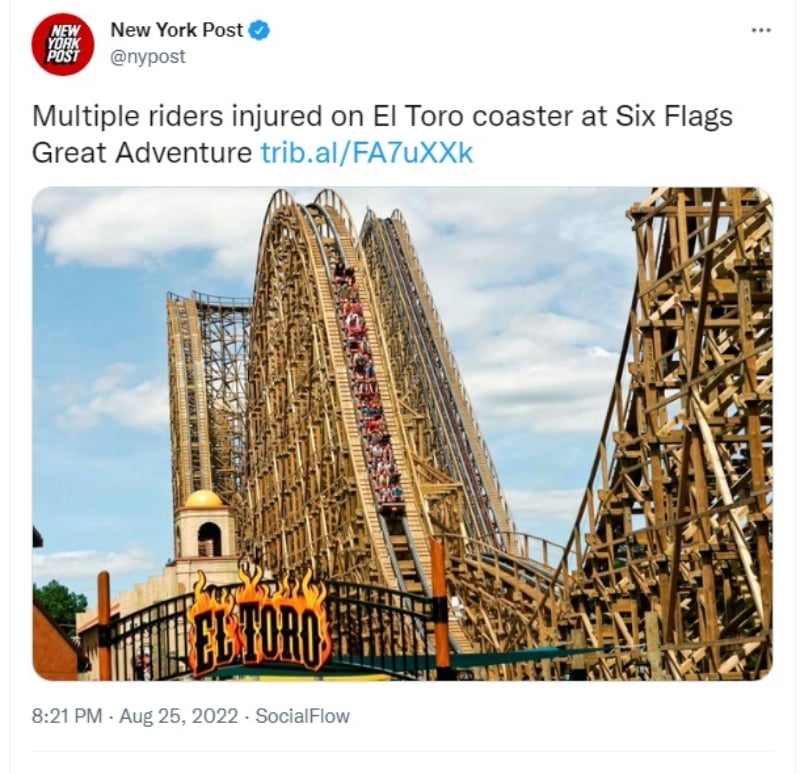 Accidente Six Flags heridos: Falla en la Montaña Rusa