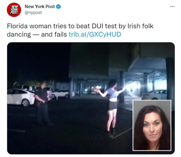 Woman starts dancing to pass DUI test, but ends up in jail