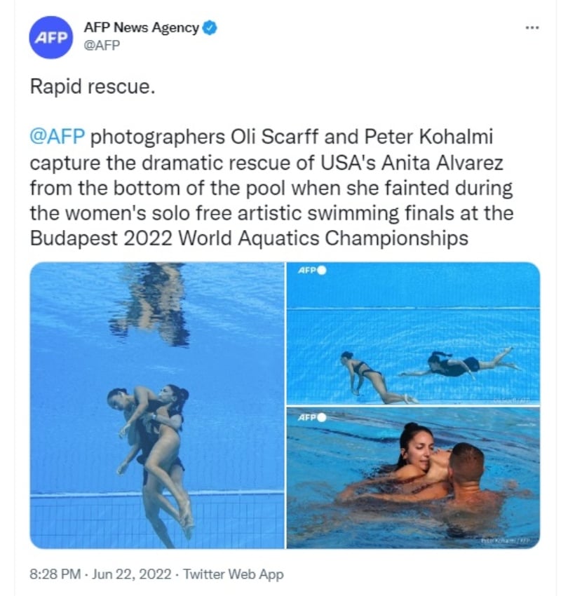 Anita Álvarez faints in full competition
