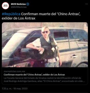¿Cómo murió el Chino Ántrax?