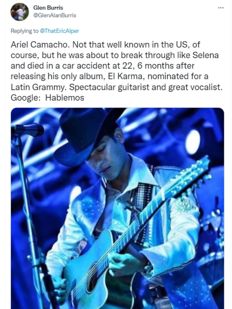 ¿Quién fue el cantante?