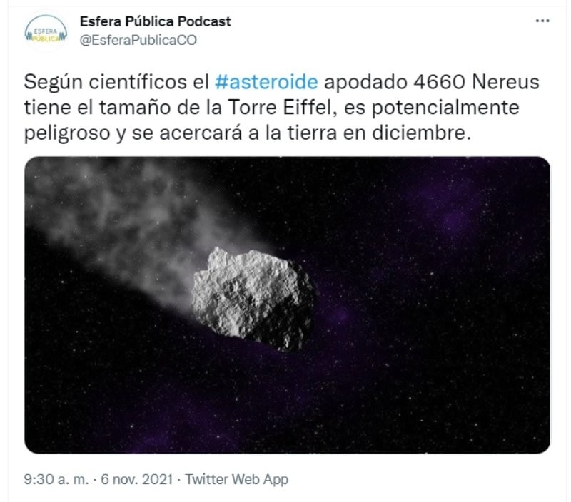 Will the asteroid 4660 Nereus hit or touch the Earth?