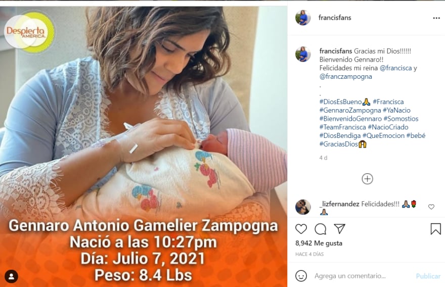 Francisca Lachapel casa Gennaro: In "Wake up America" commented on the delivery