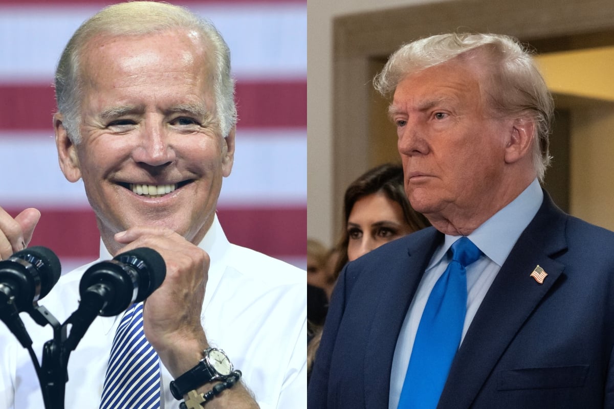 Joe Biden lanzó bromas por el peinado de Donald Trump