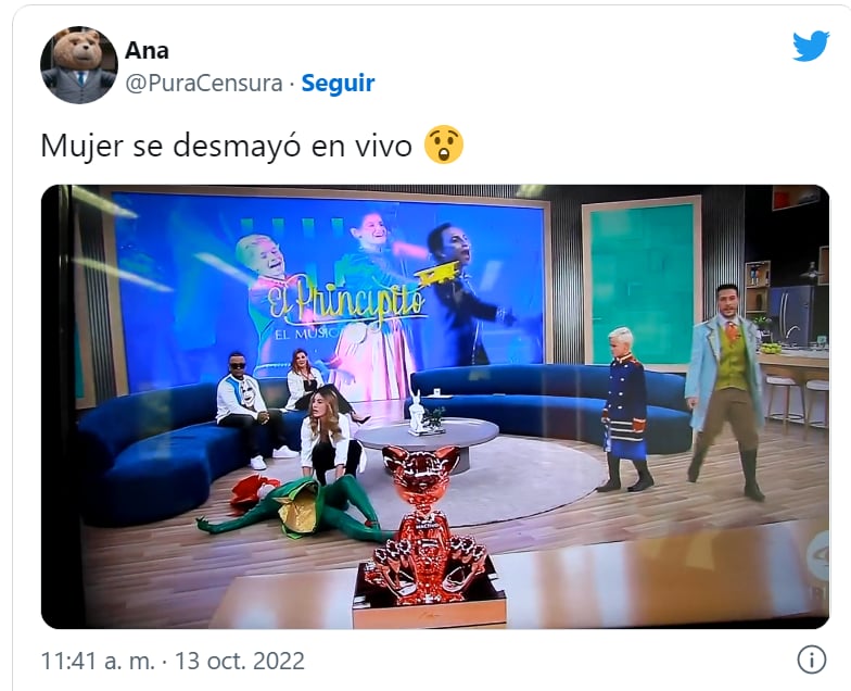 Actriz María desmaya televisión