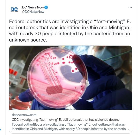 Alert of rapidly spreading bacteria