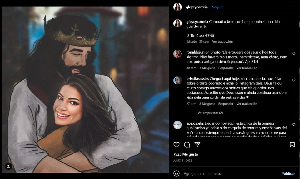 La última publicación de la modelo en redes sociales