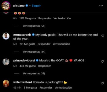 Los seguidores alientan a Cristiano