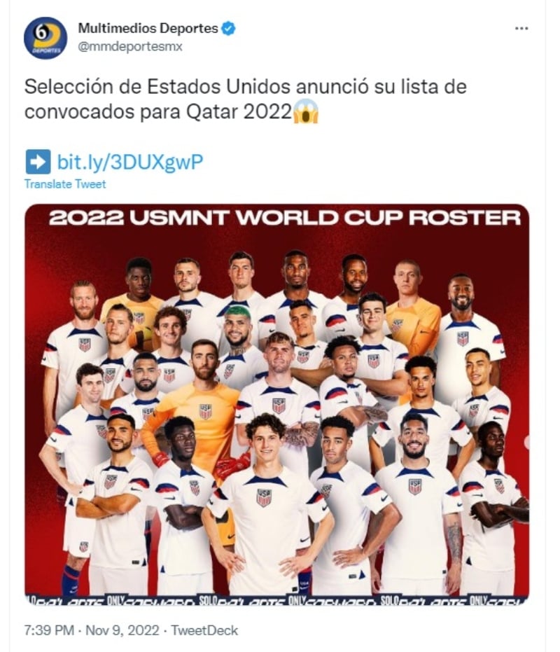 United States Qatar list: Surprise with summoned