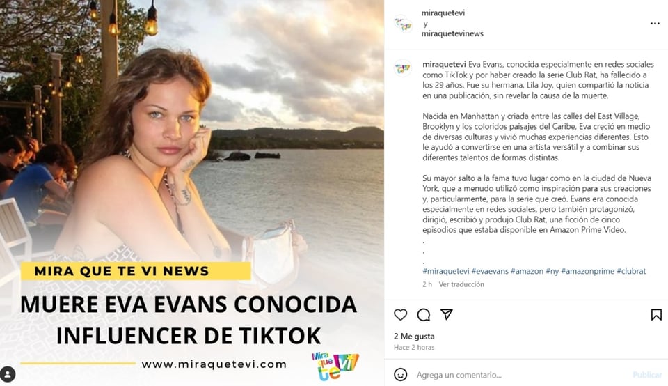 club rat, prime, tiktok, eva evans dies, social media, influencer, suicide