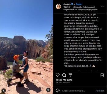 "Por supuesto que dije que sí", escribe Chiquis
