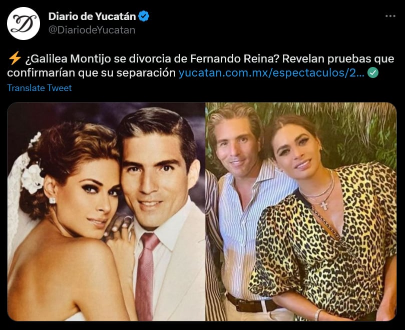 Flor Rubio affirms that Galilea Montijo could separate from Fernando Reina