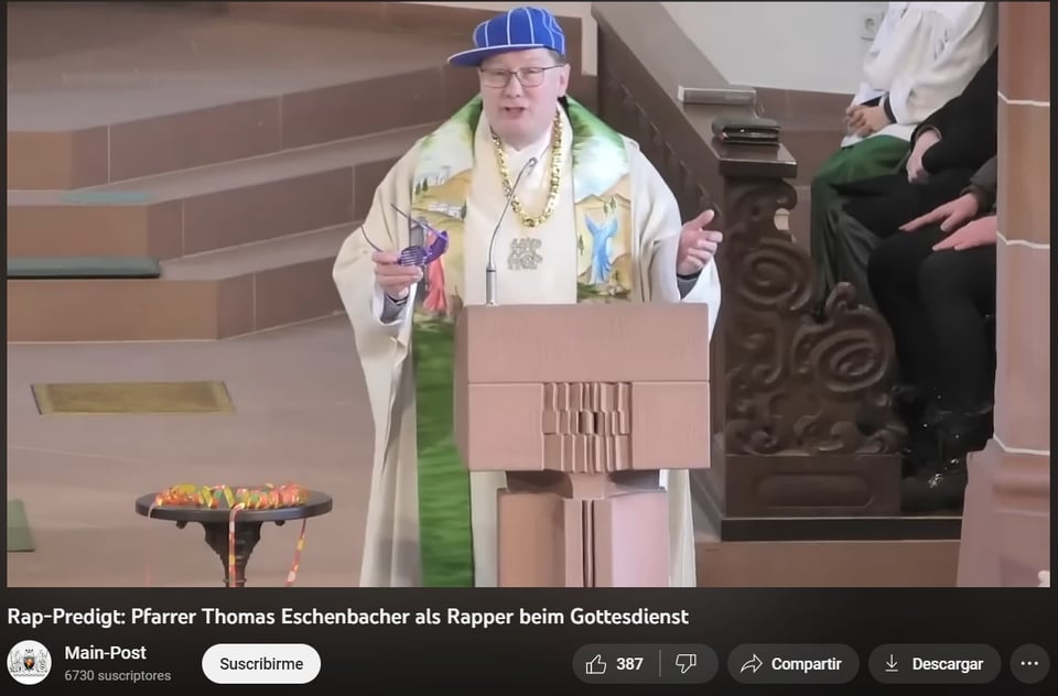 priest, mass, rapping, Germany, church