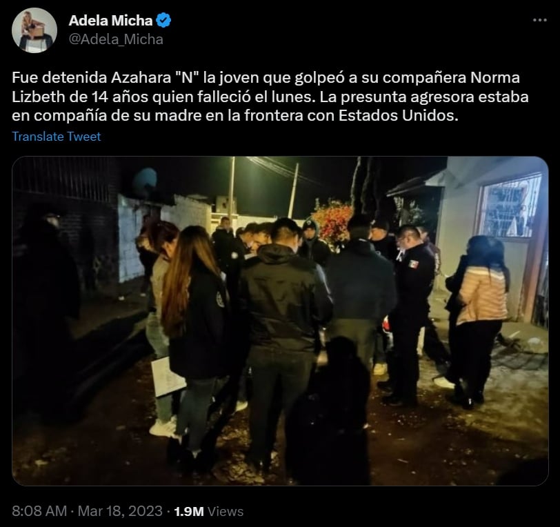 The attacker has already been arrested.