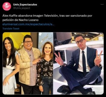 Álex Kaffie leaves Imagen TV after being sanctioned by Nacho Lozano