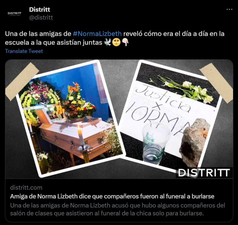 Colleagues attend Norma Lizbeth's funeral and "tease"