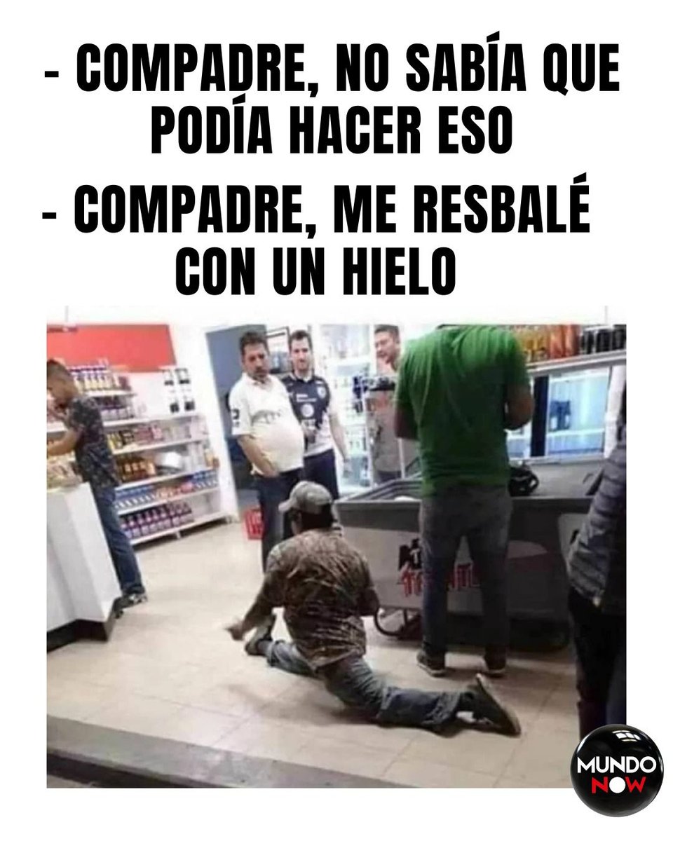 comadre, compadre, resbalar, hielo, piso