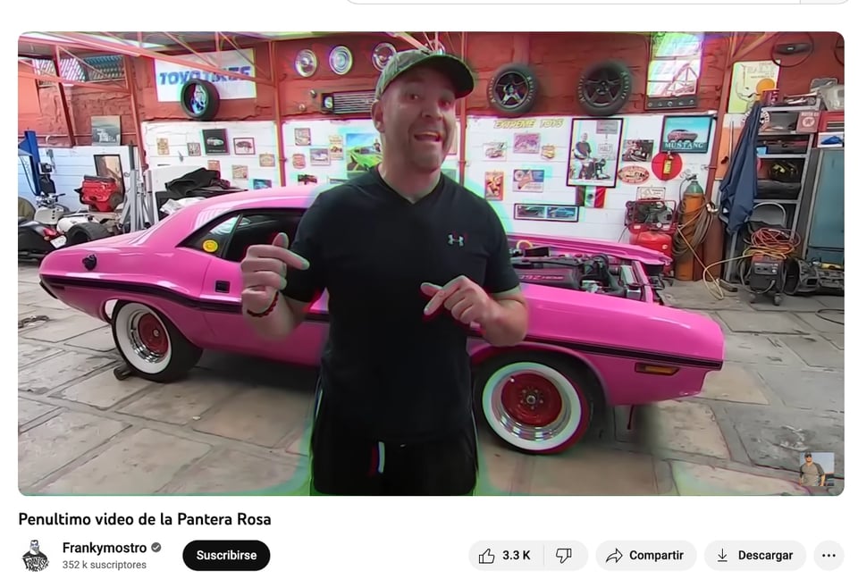 Pink Panther, YouTube channel, influencer, Motor, MundoNOW