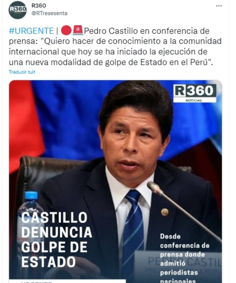 ¿Se ha iniciado un golpe de Estado en Perú?