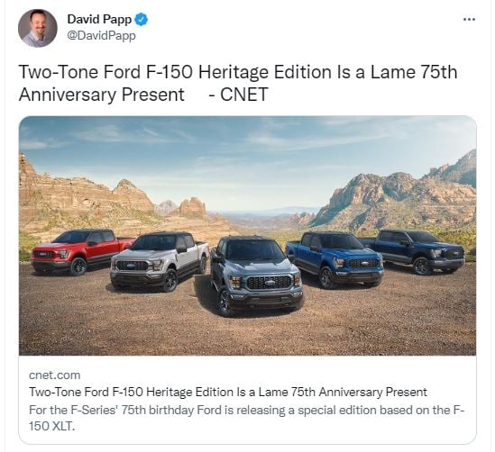 Ford will celebrate anniversary with the creation of the F-150 Heritage Edition