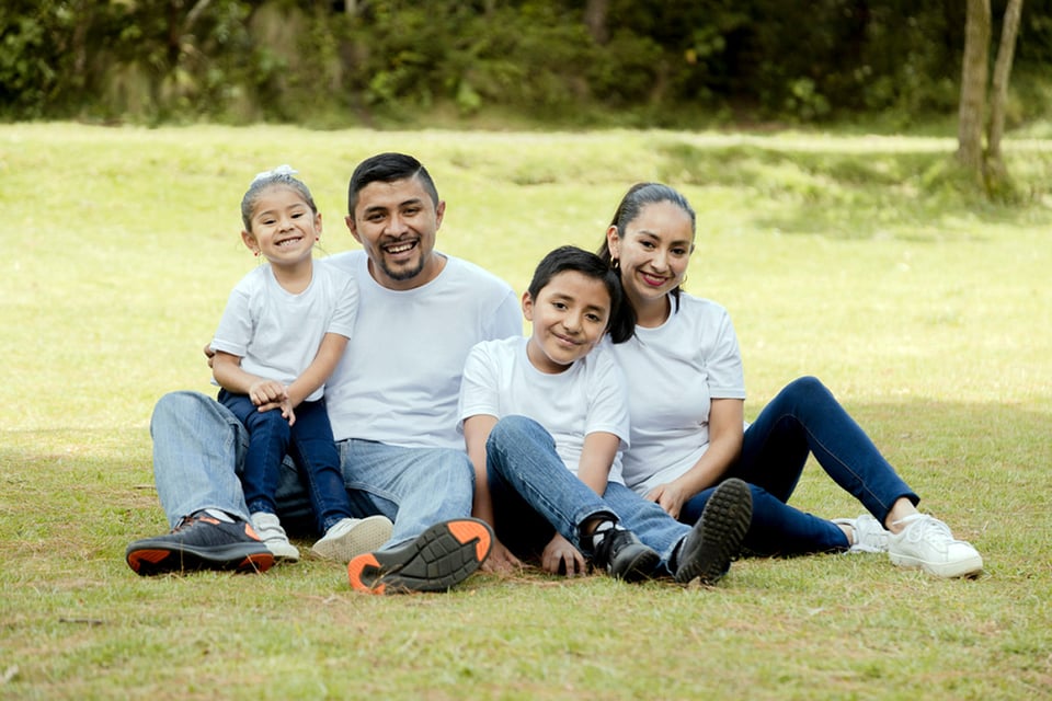 Hispanic happy family
